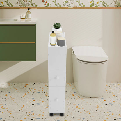 Narrow Bathroom & Laundry Storage Cabinet Organizer