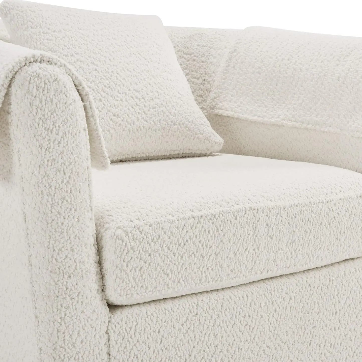 42" Oversized Swivel Barrel Chair with Storage Ottoman