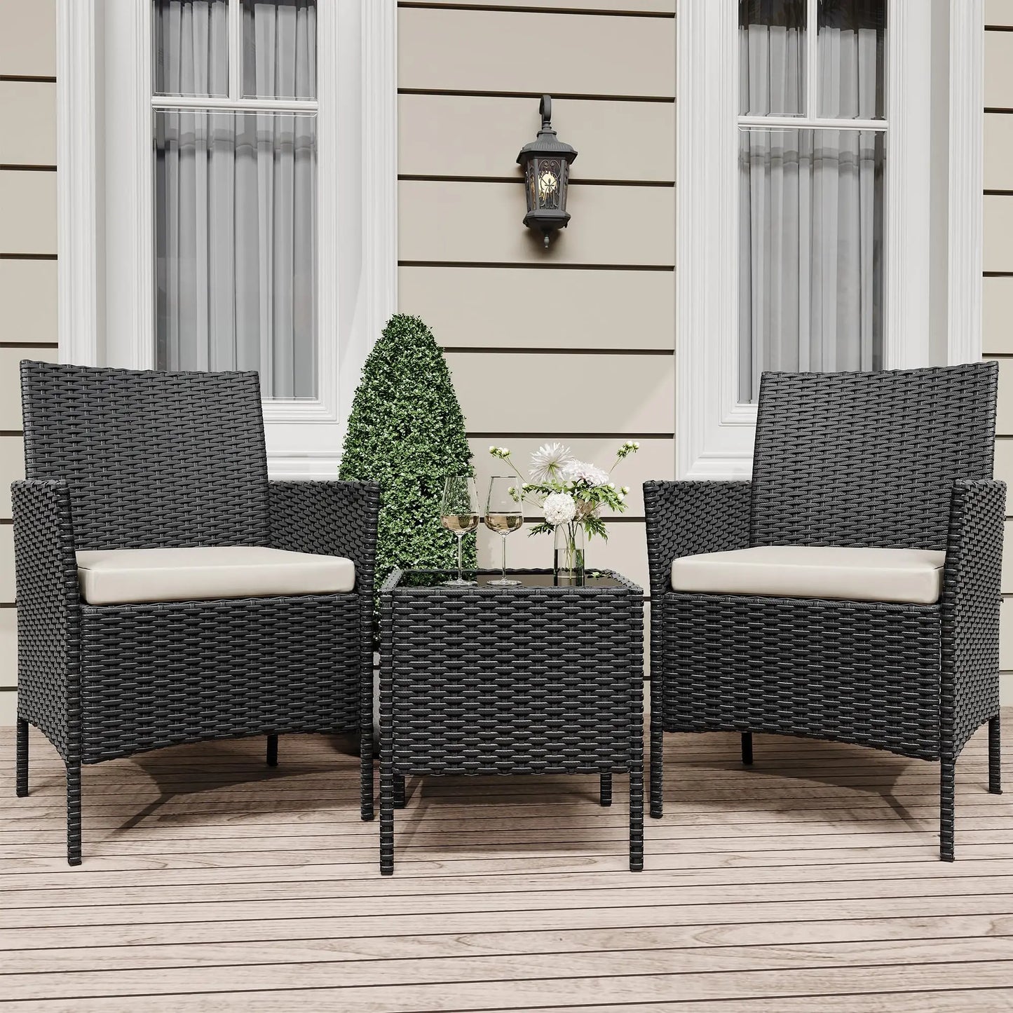 All Weather Rattan Conversation Set