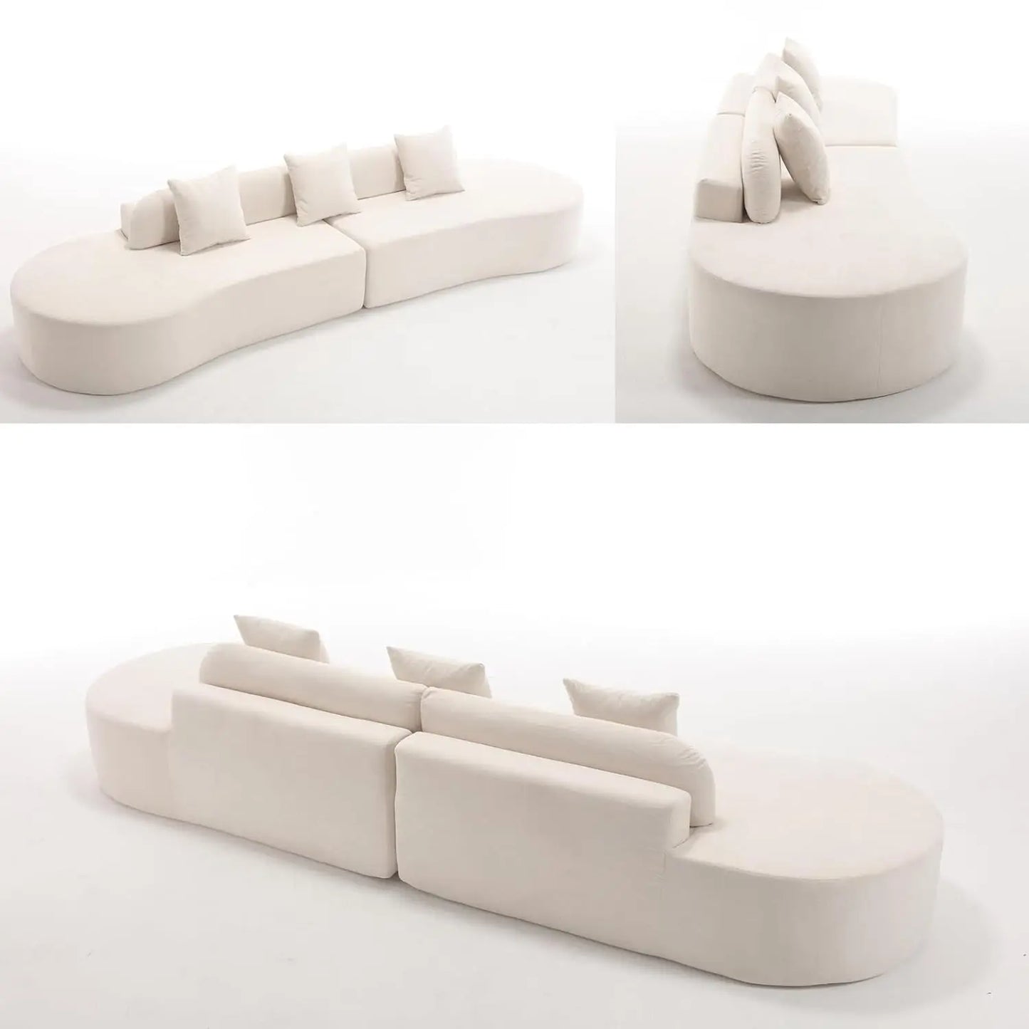 130” Boneless Sectional Sofa