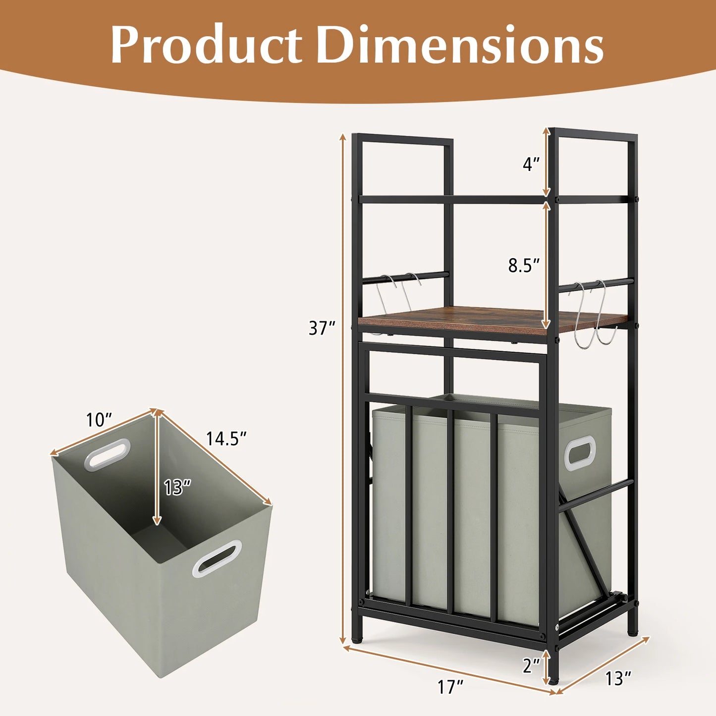 2 Tier Laundry Hamper