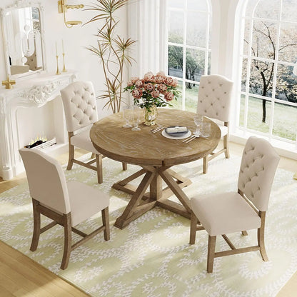 5 Piece Extendable Oak Dining Set