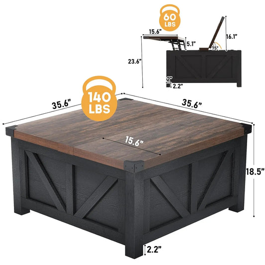 Coffee Table with Storage & Charging