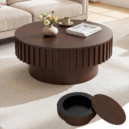 Round Coffee Table with Storage