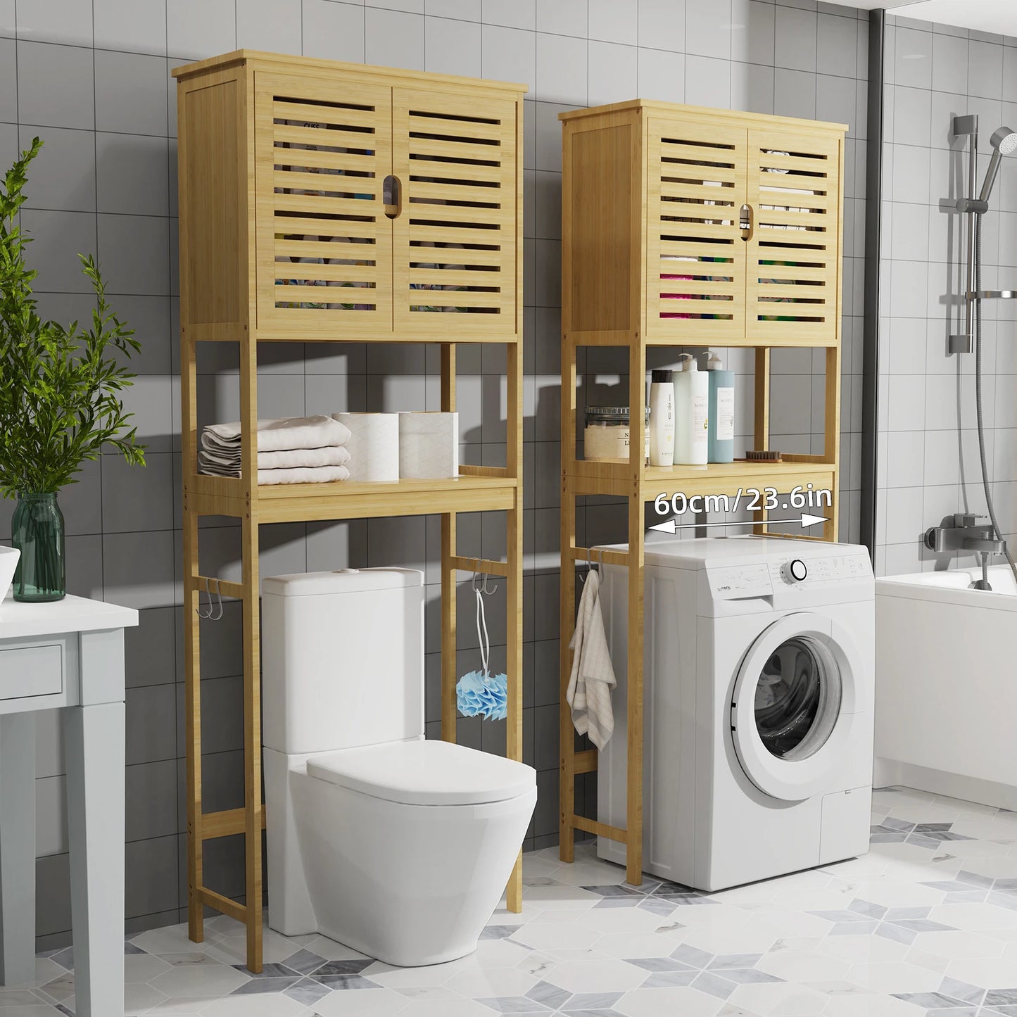 Tall Bamboo Cabinet Organizer