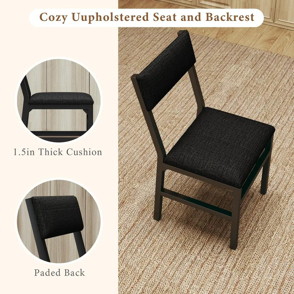 Extendable Kitchen Table Set with 6 Chairs,
