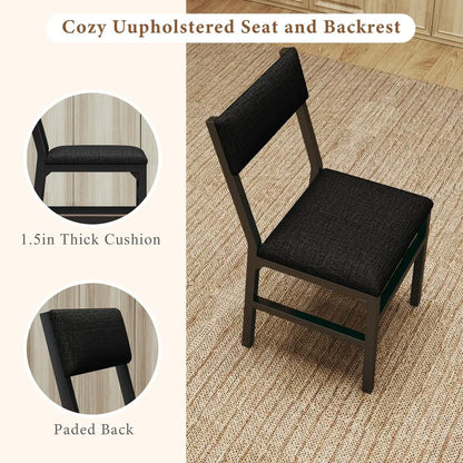 Extendable Kitchen Table Set with 6 Chairs,