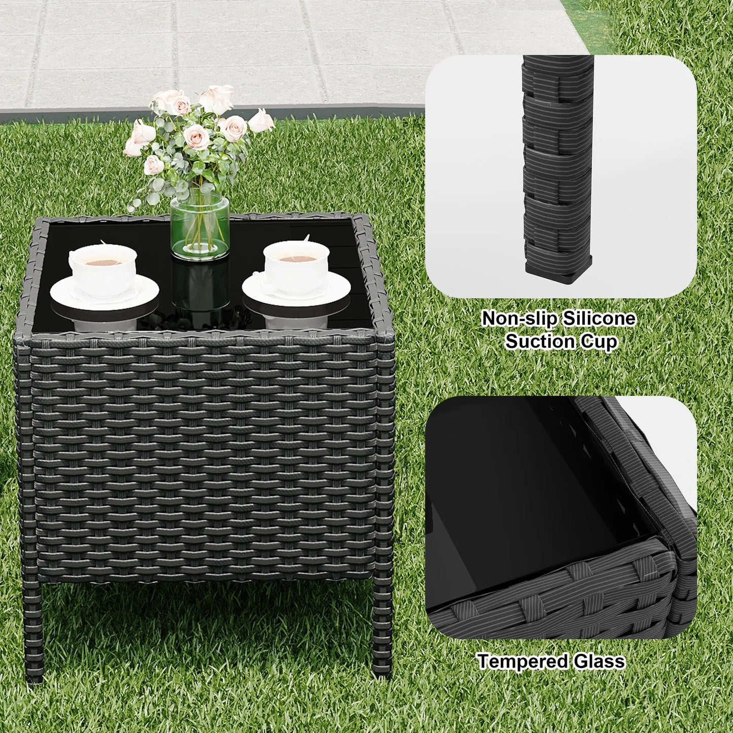 All Weather Rattan Conversation Set