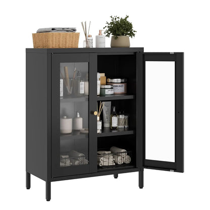 Metal Storage Cabinet with Adjustable Shelves