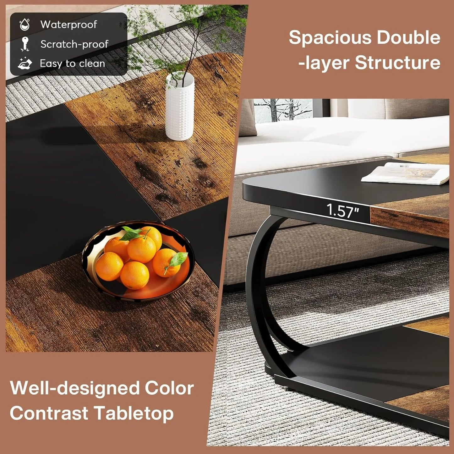 40 in Square Coffee Table