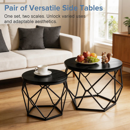Geometric Set of 2 Nesting Tables