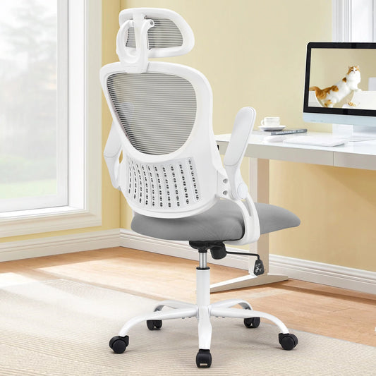 Office Chair with Flip-up Arms and Lumbar