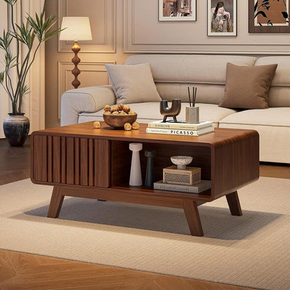 Mid Century Modern Coffee Table with Storage