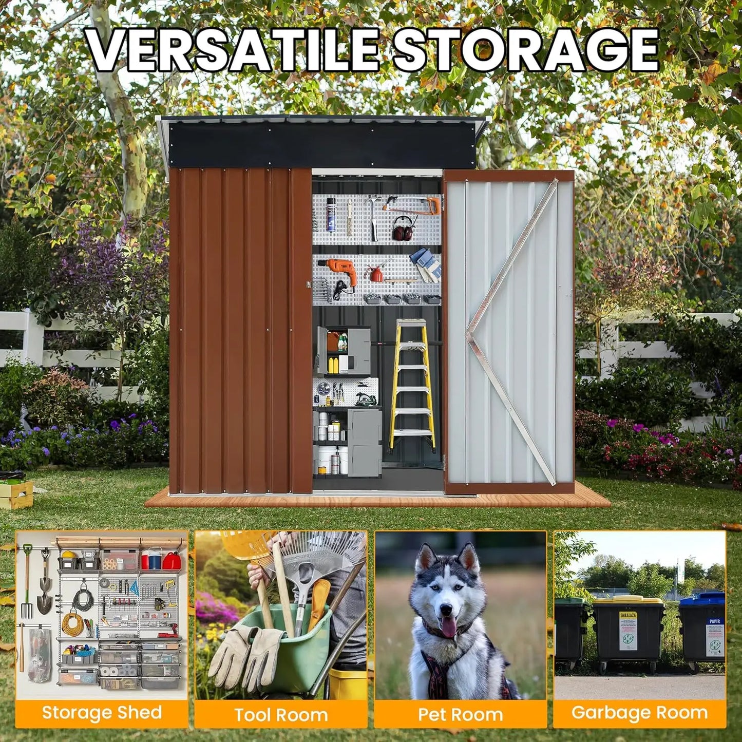 5x3 Lockable  Storage Shed