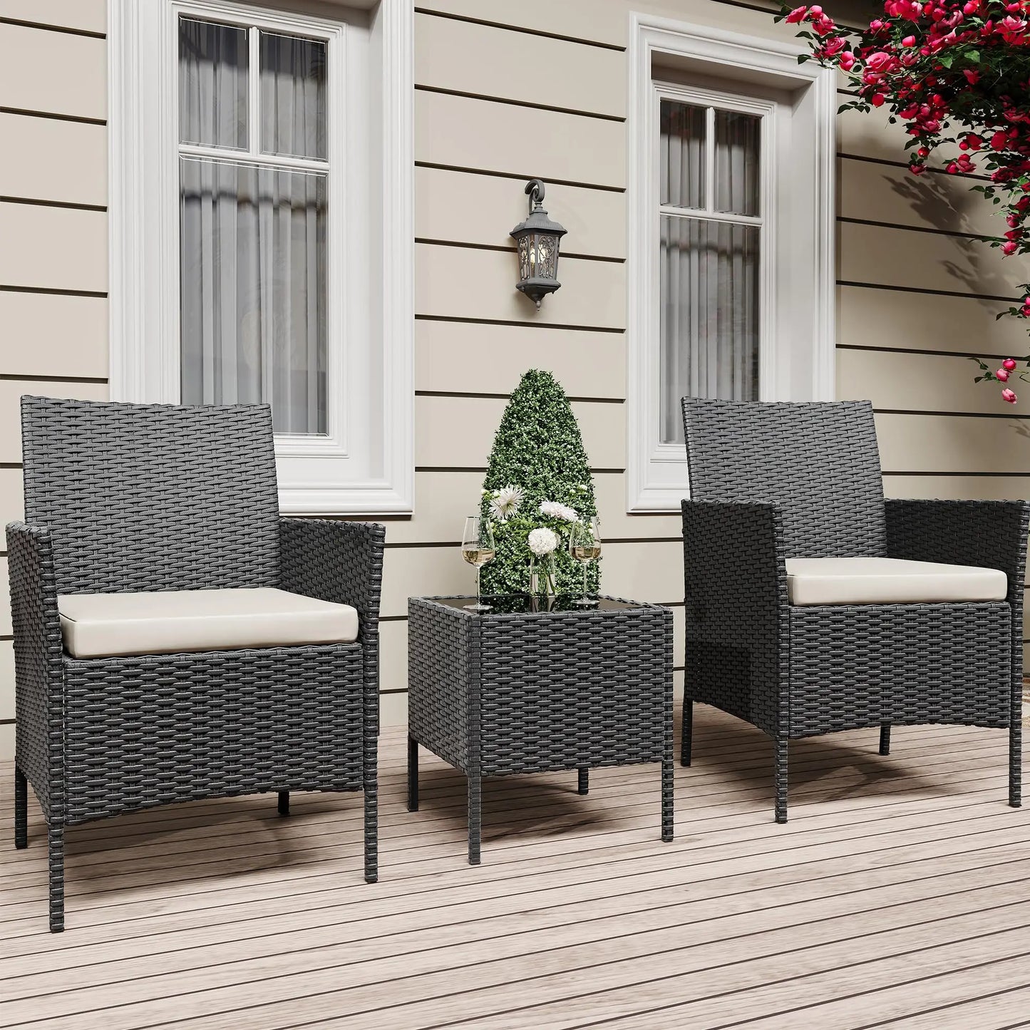 All Weather Rattan Conversation Set