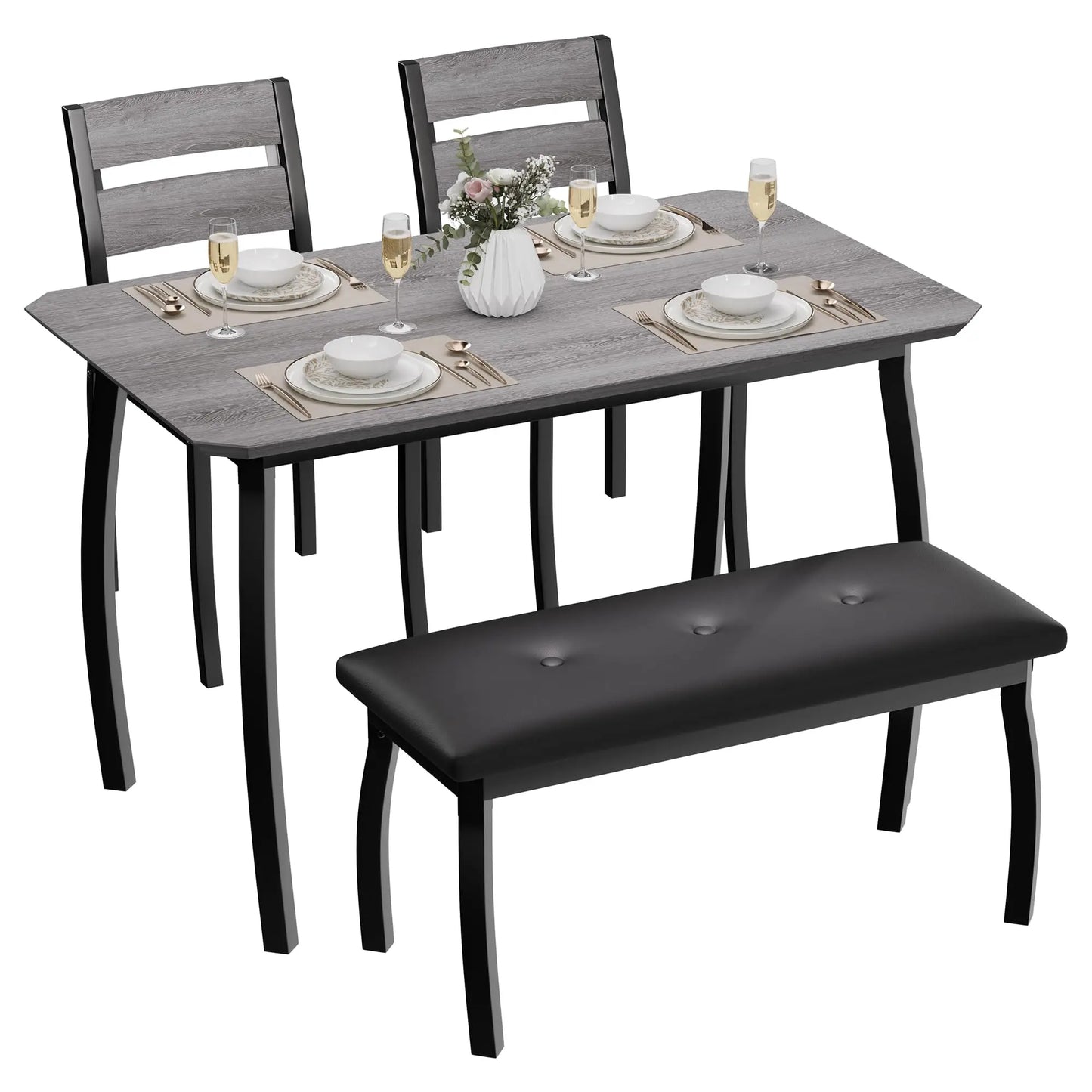 4 Piece Dining Set for Small Spaces