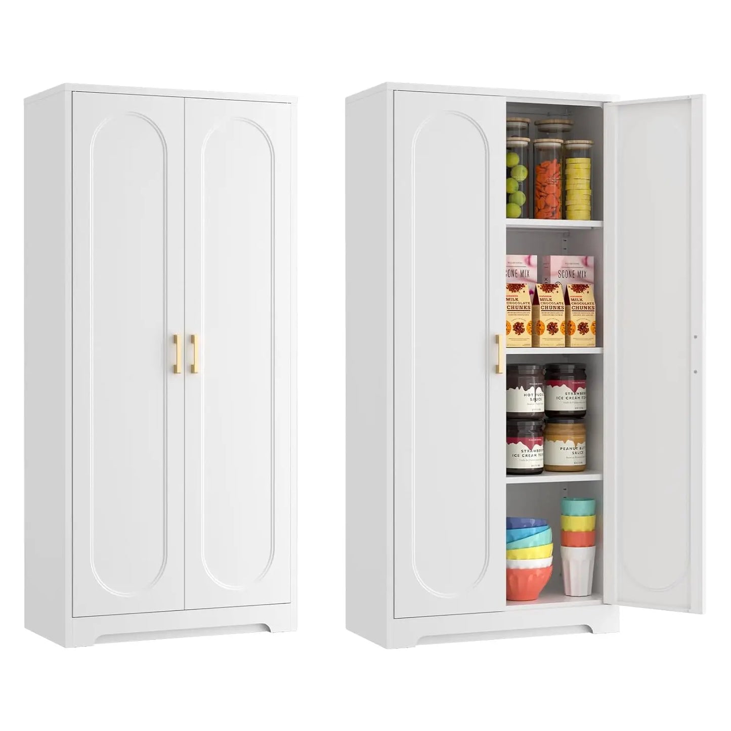 60" Metal Pantry Cabinet