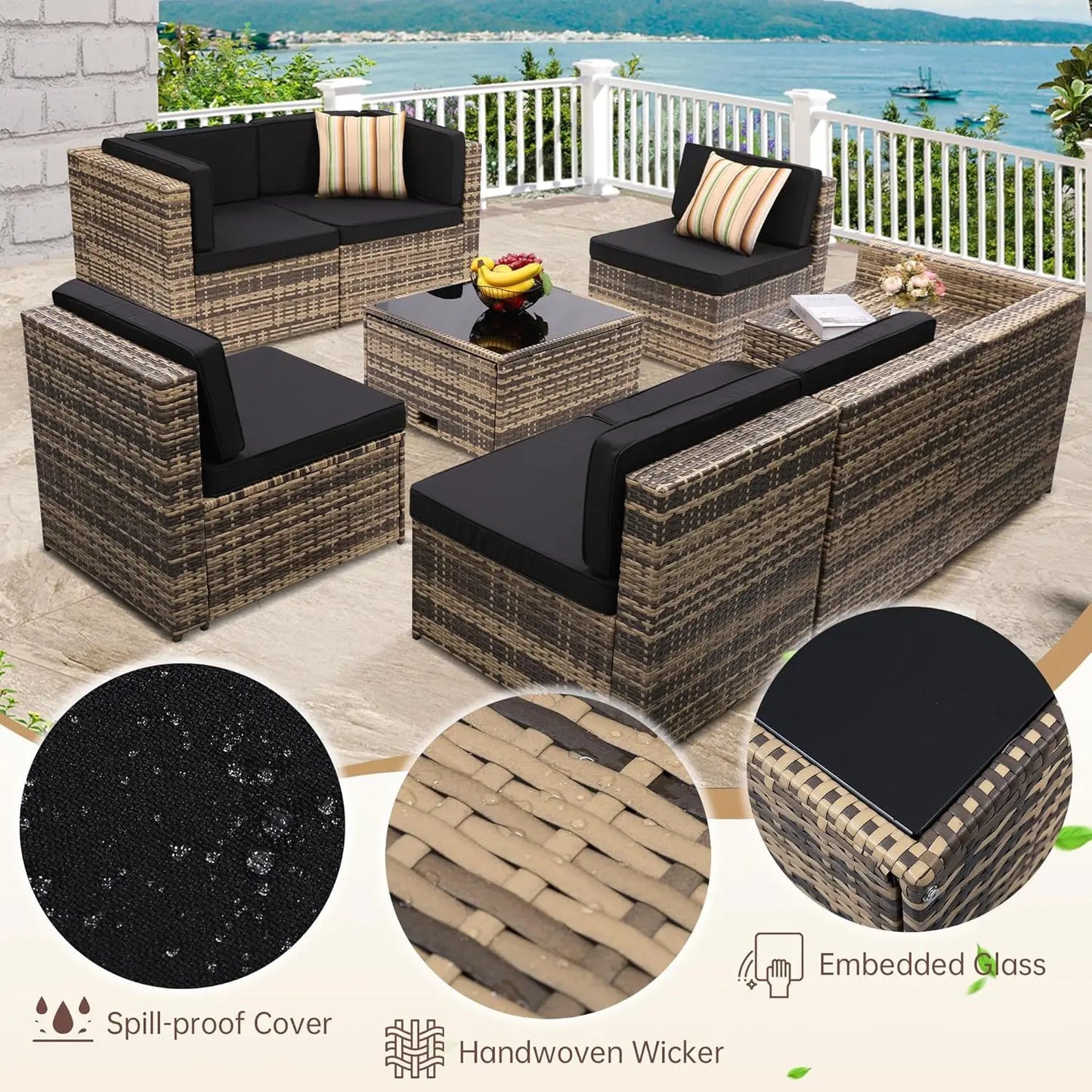 8-Piece Patio Furniture Set