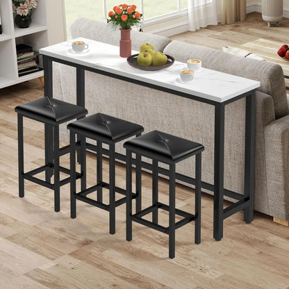 Black 4-PC Bar Table Set