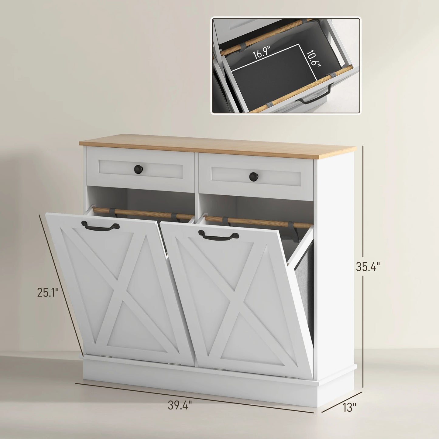 Laundry Hamper Cabinet