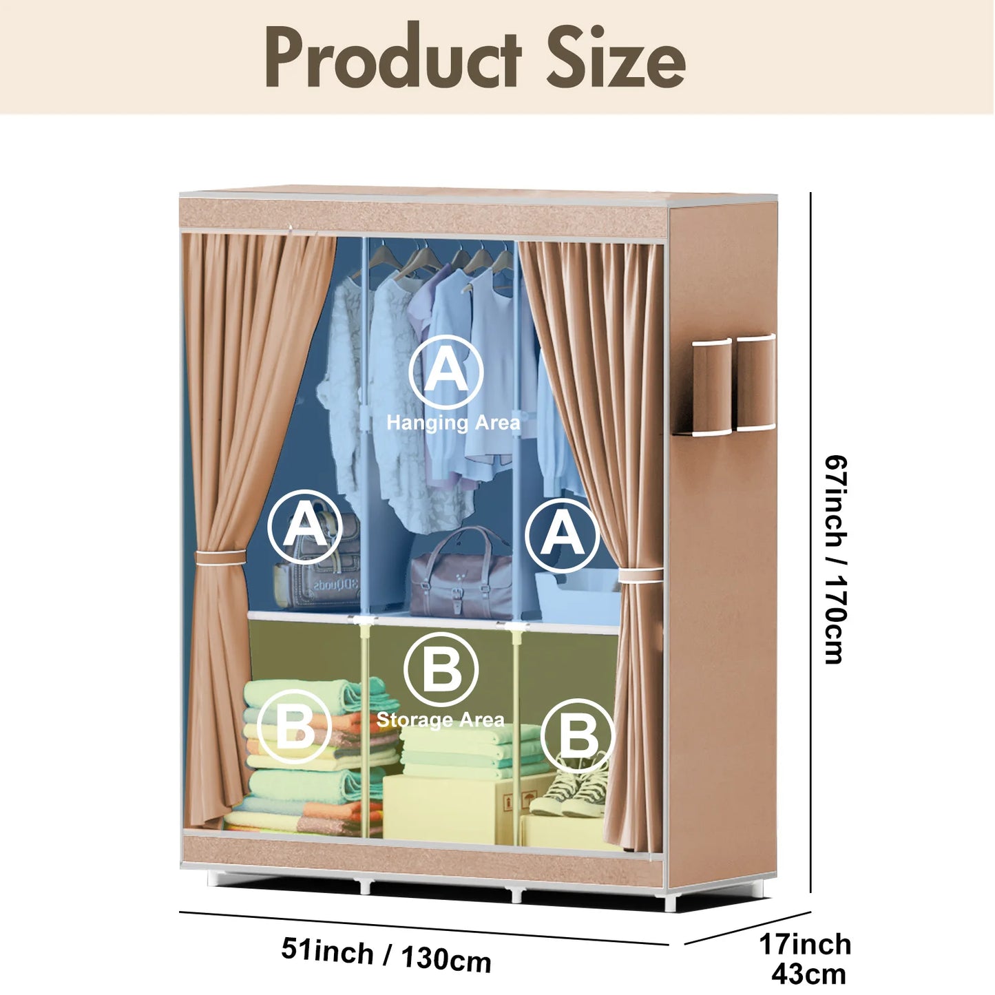Portable Closet Wardrobe Organizer