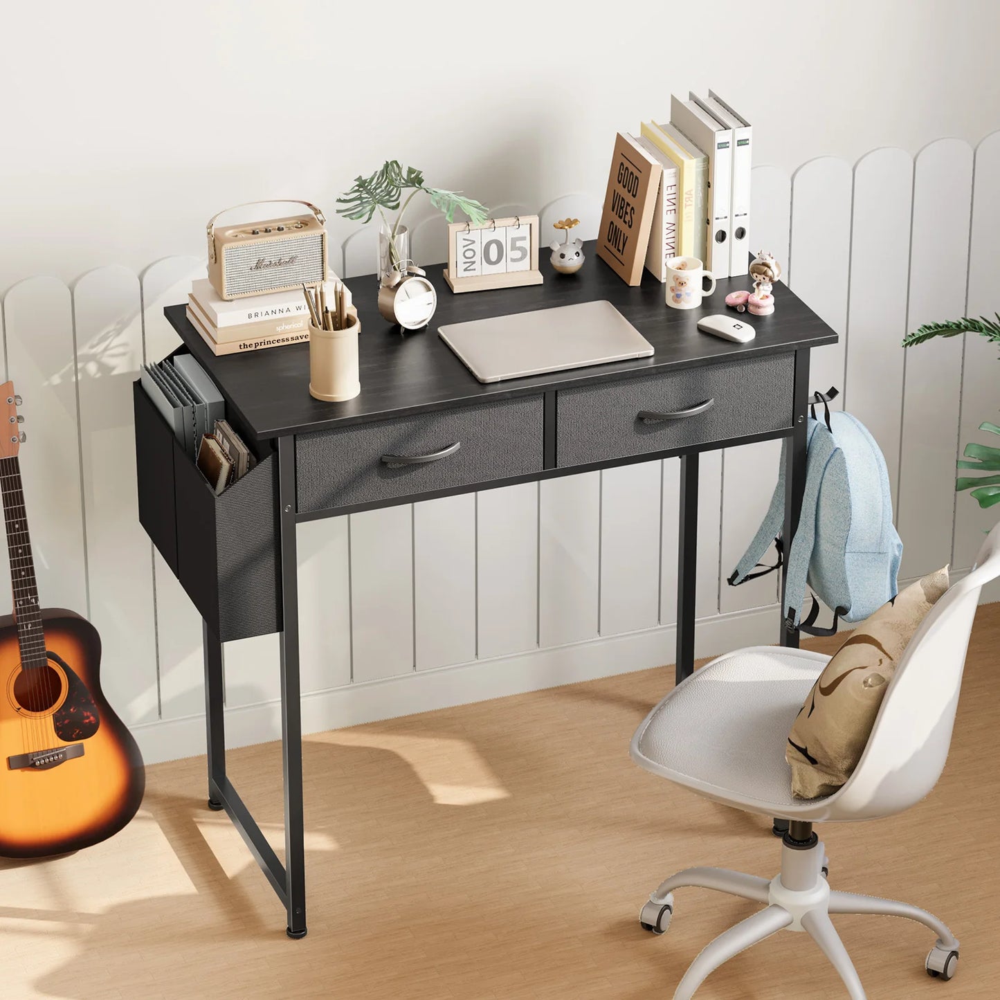 Adjustable Modern Desk With Side Bag