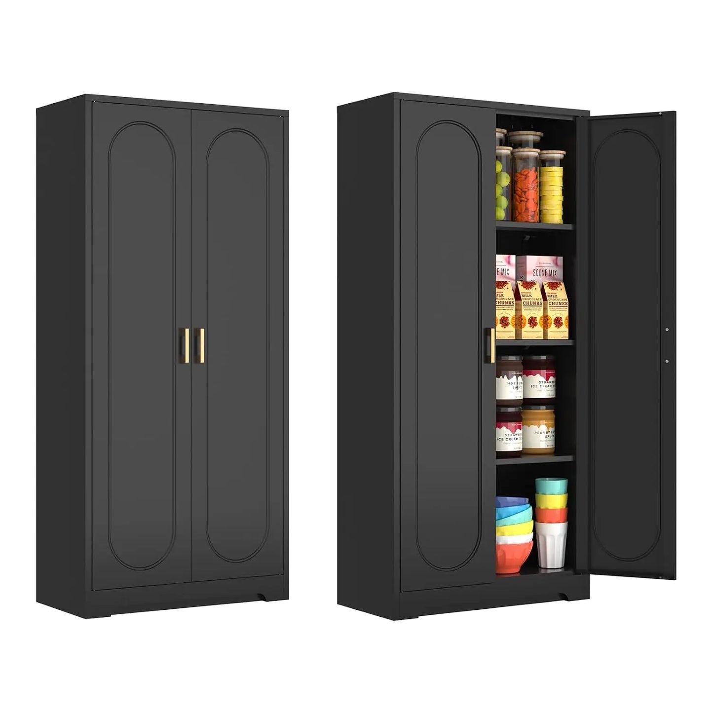 60" Metal Pantry Cabinet