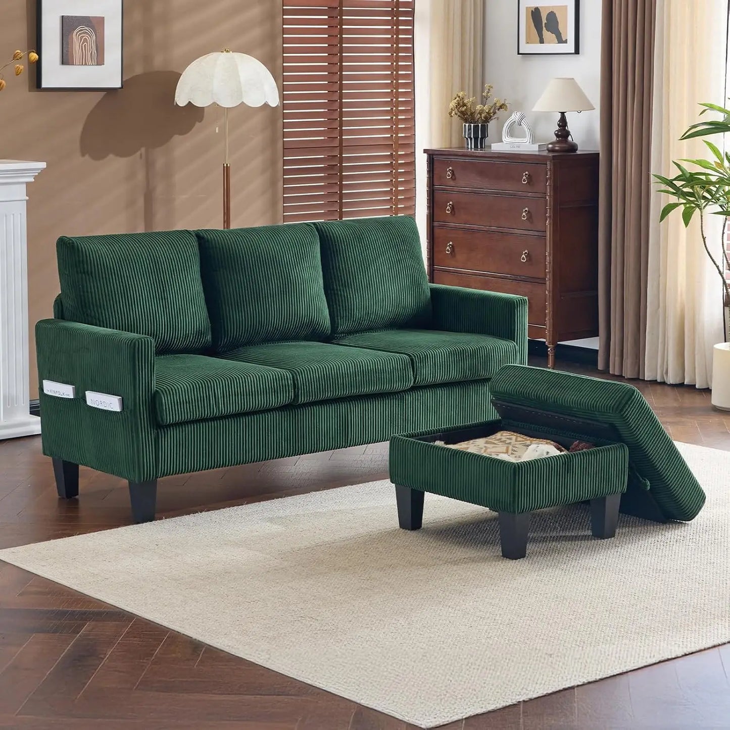 Couch with Ottoman