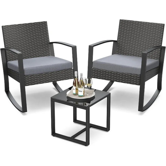 3 Piece Rocking Bistro Set