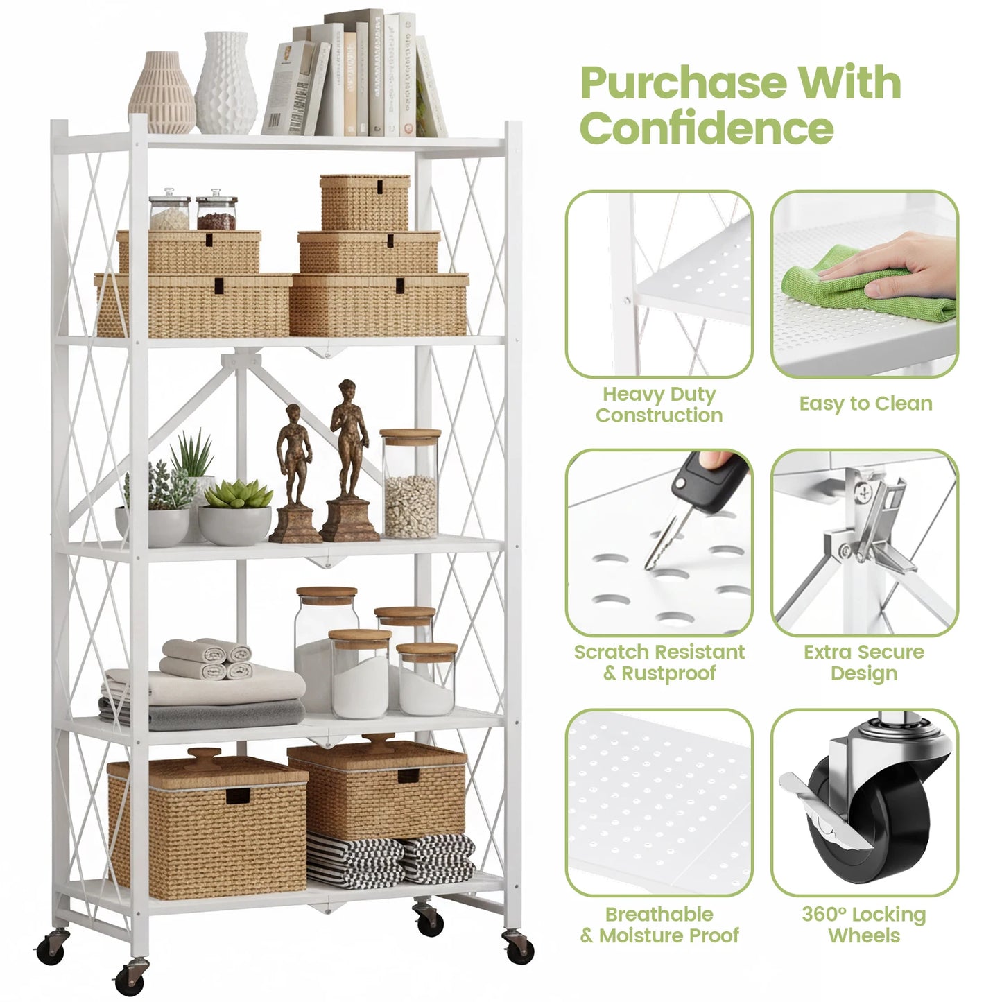 5-Tier Storage Shelf Organizer