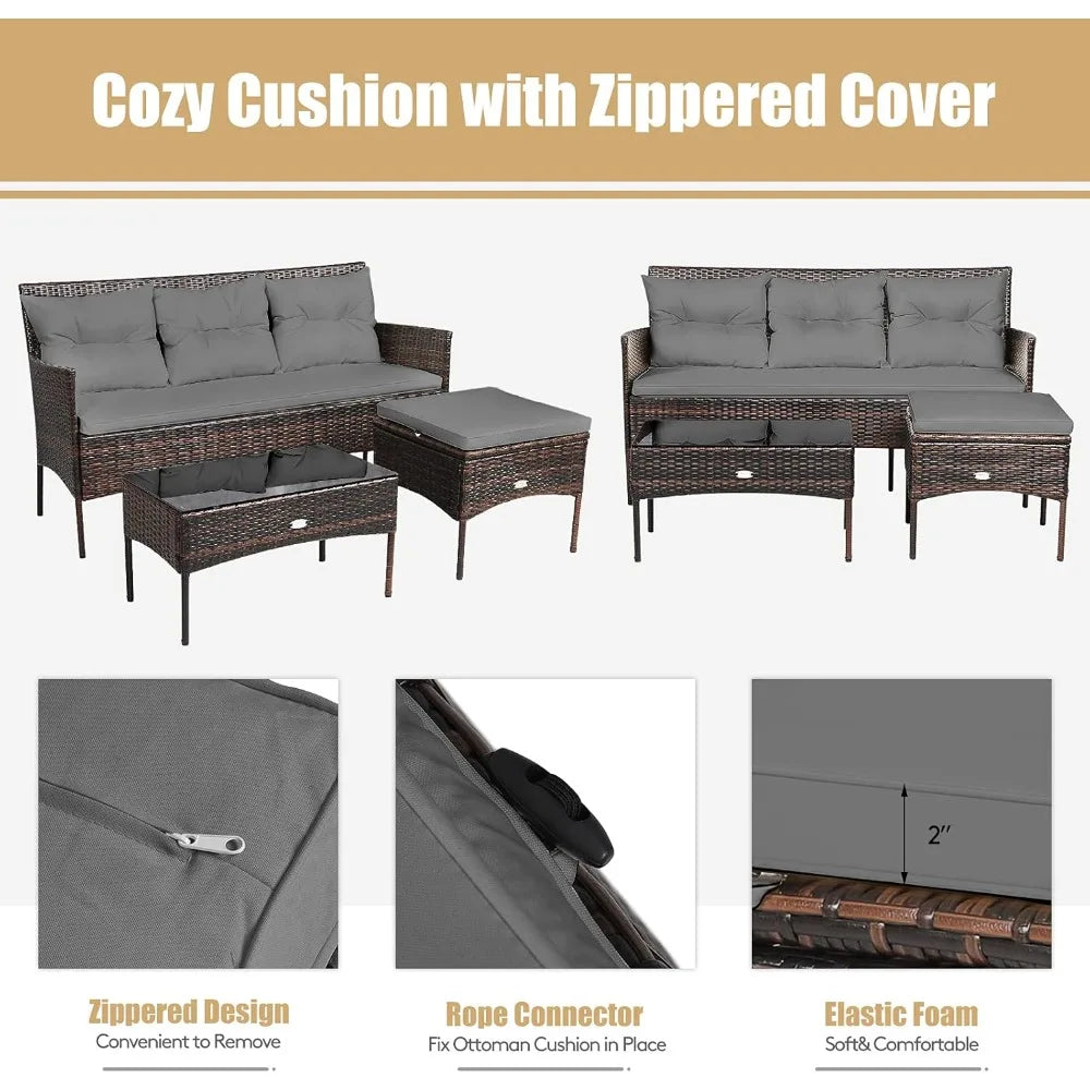 Outdoor Patio Furniture Set with Table