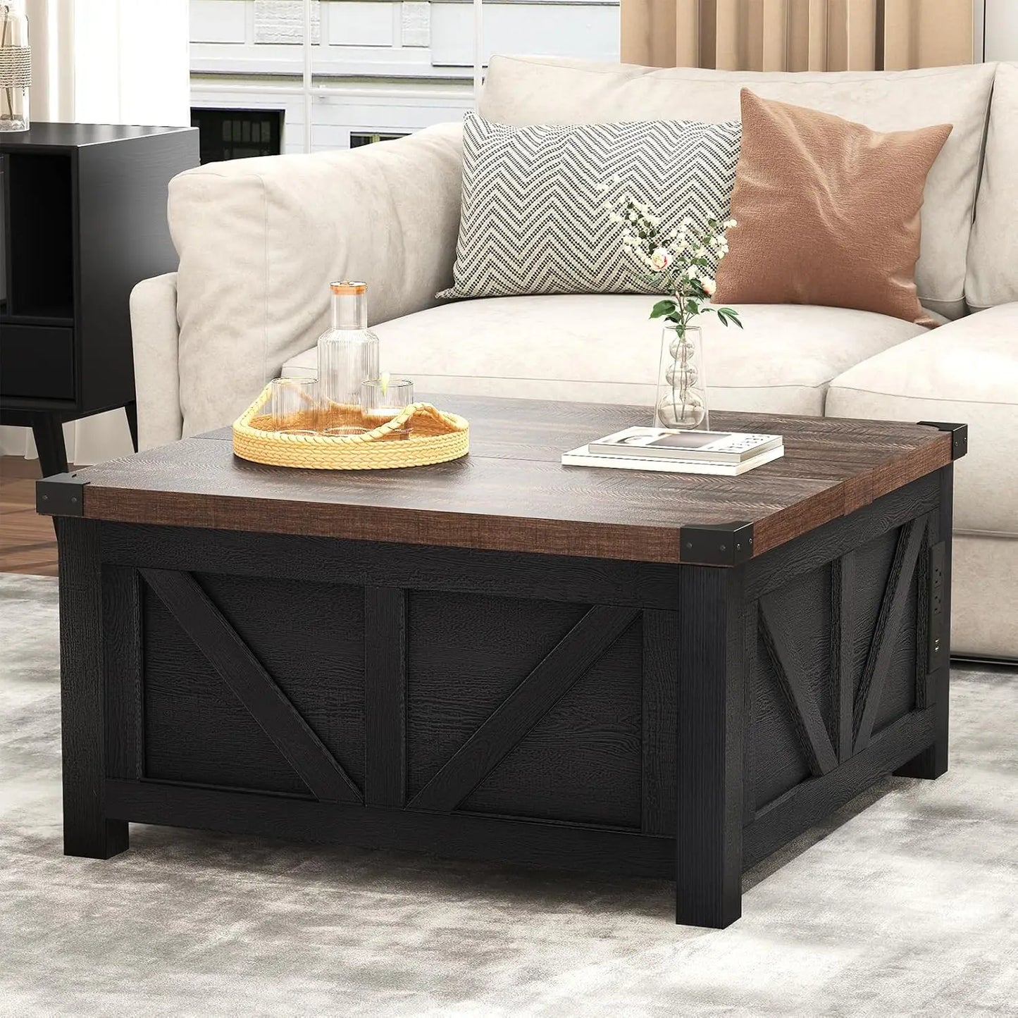 Coffee Table with Storage & Charging