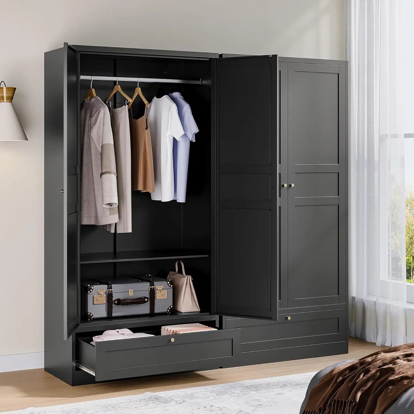 72'' Wardrobe Cabinet with Drawers