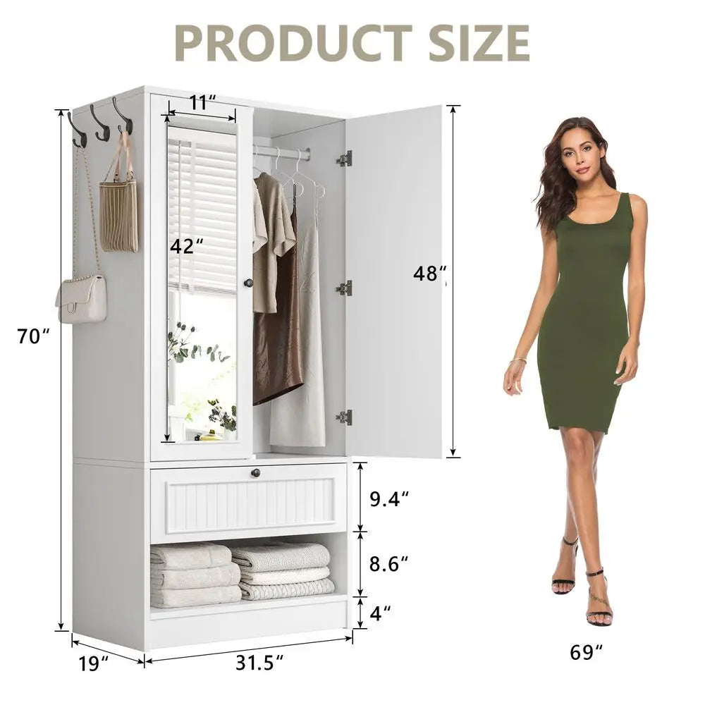 70" Armoire Wardrobe