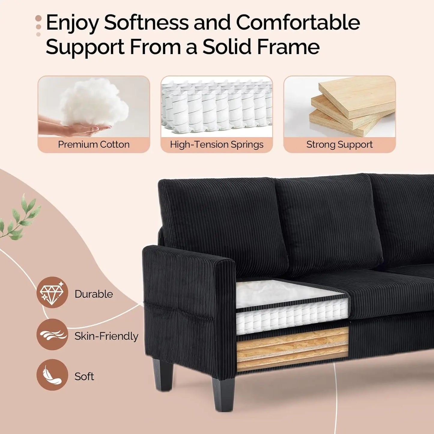 Couch with Ottoman