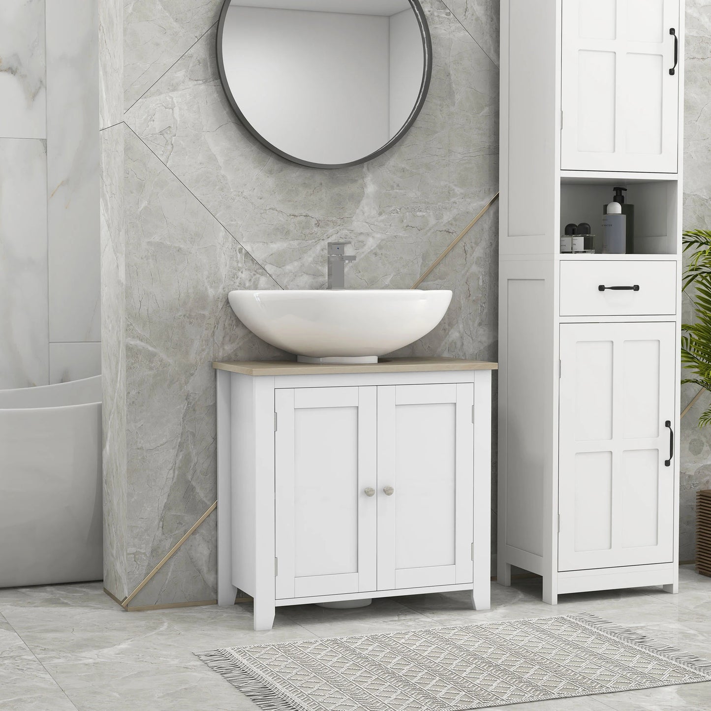 Bathroom Pedestal Sink Storage Cabinet