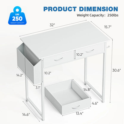 Adjustable Modern Desk With Side Bag