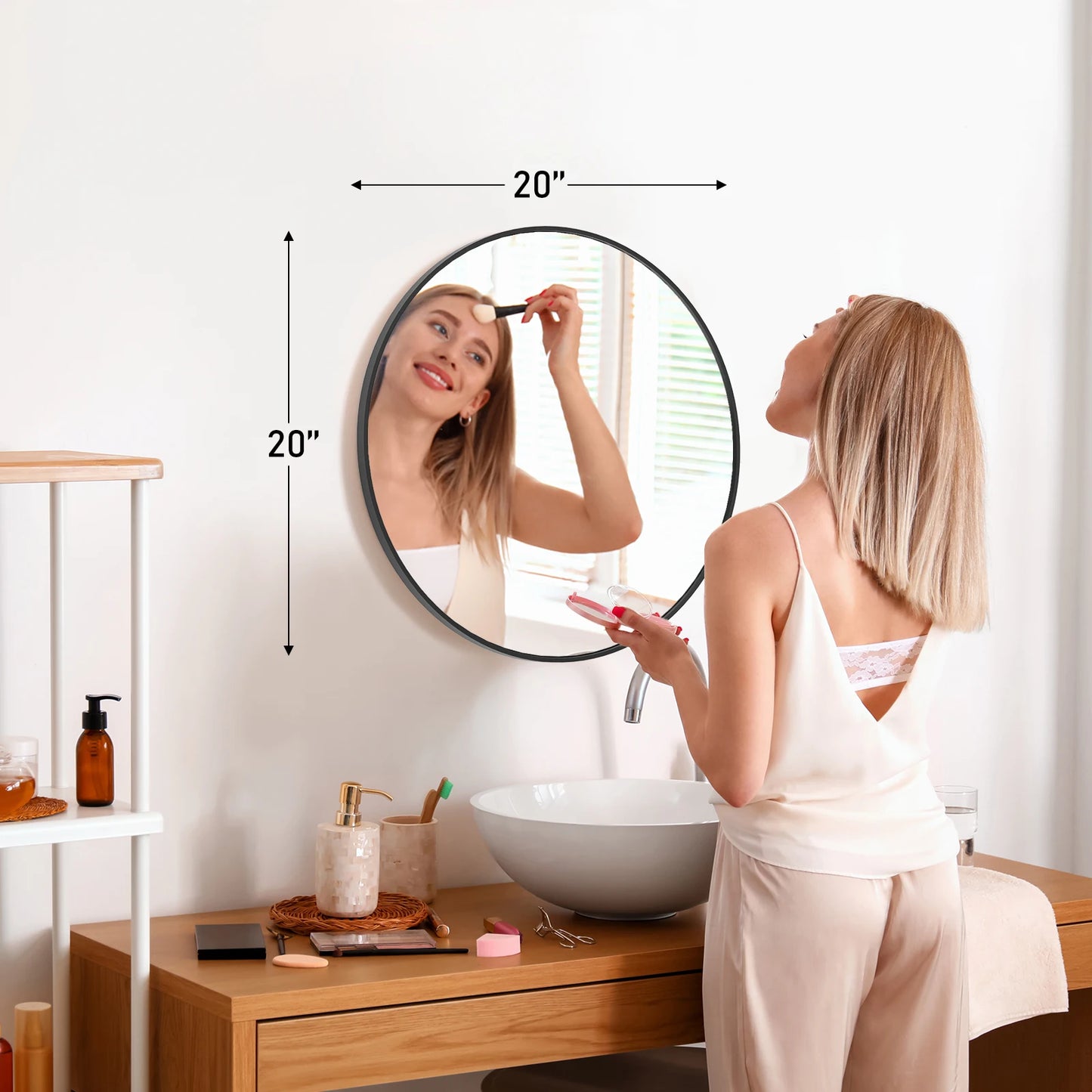 20 - 30 Inch Large Round Vanity Mirror