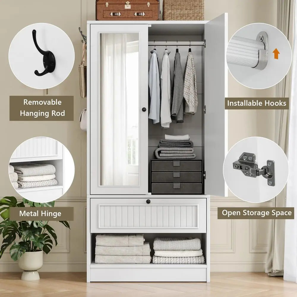 70" Armoire Wardrobe