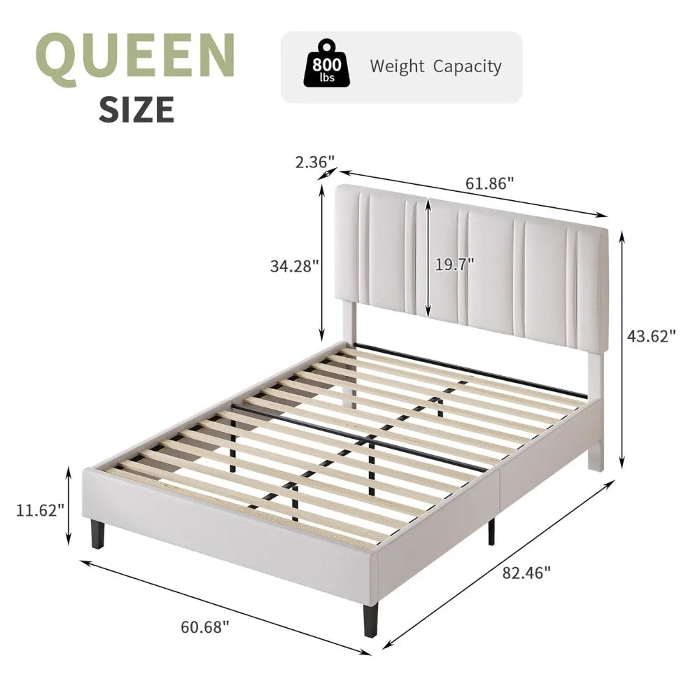 Upholstered Platform Bed Frame