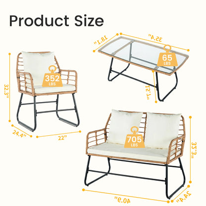 4 Piece Patio Furniture