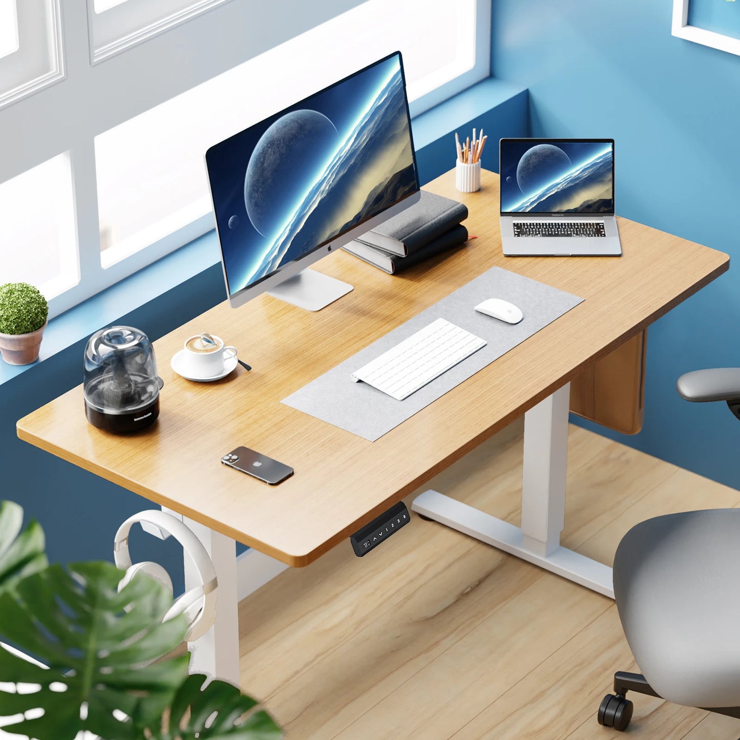 Electric Height Adjustable Ergonomic Standing Computer Desk
