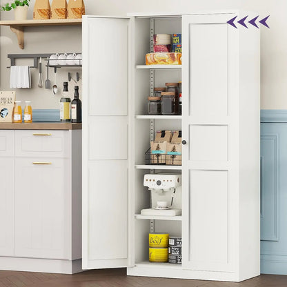 71" Metal Pantry Cabinet