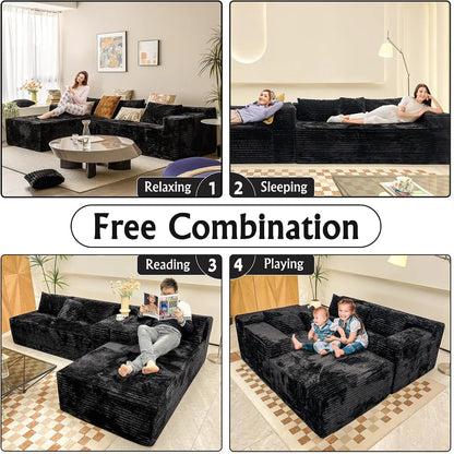 104" Modular Sofa with Deep Seat Comfort