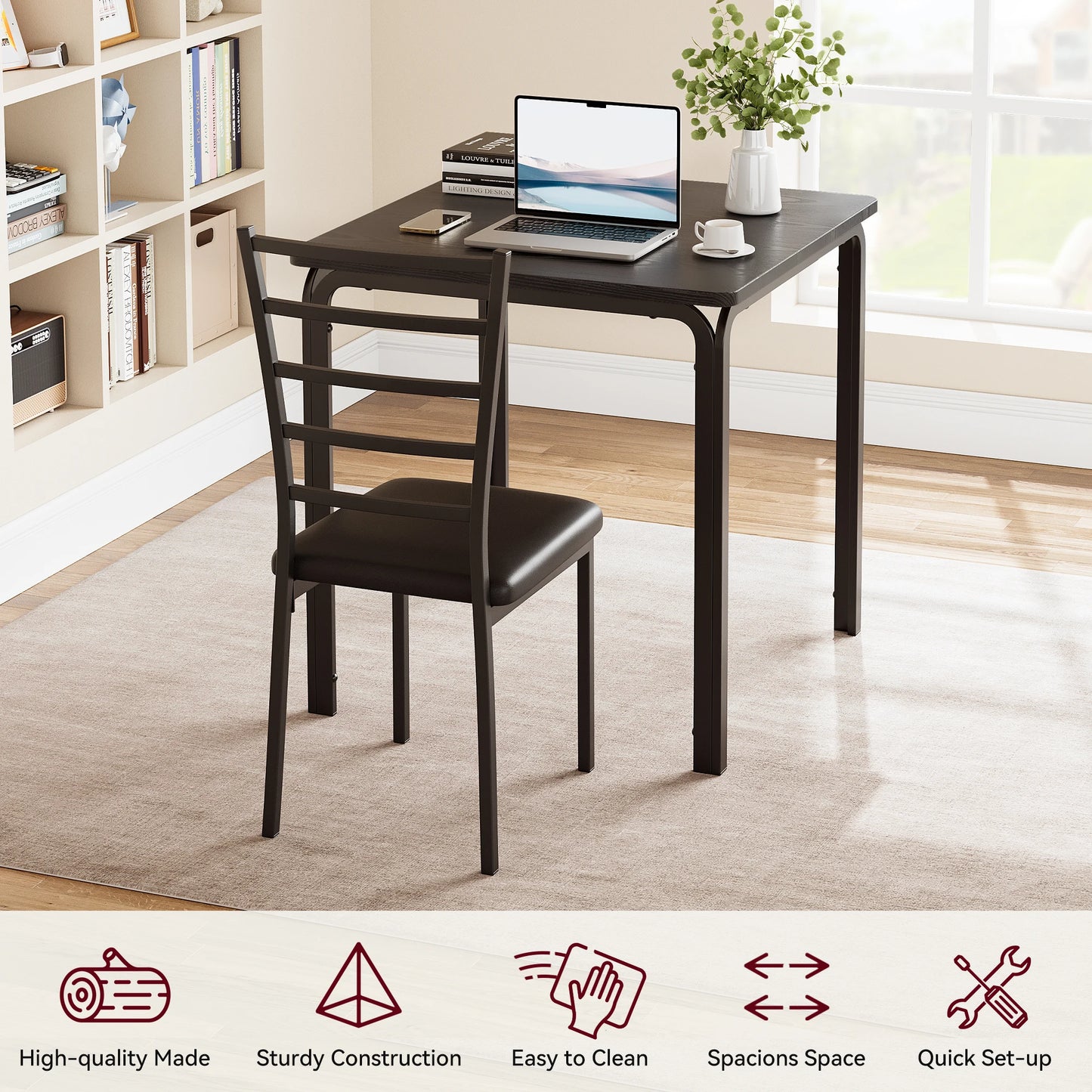 3-Piece Modern Dining Table Set