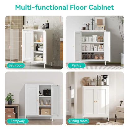 Metal Storage Cabinet with Adjustable Shelves