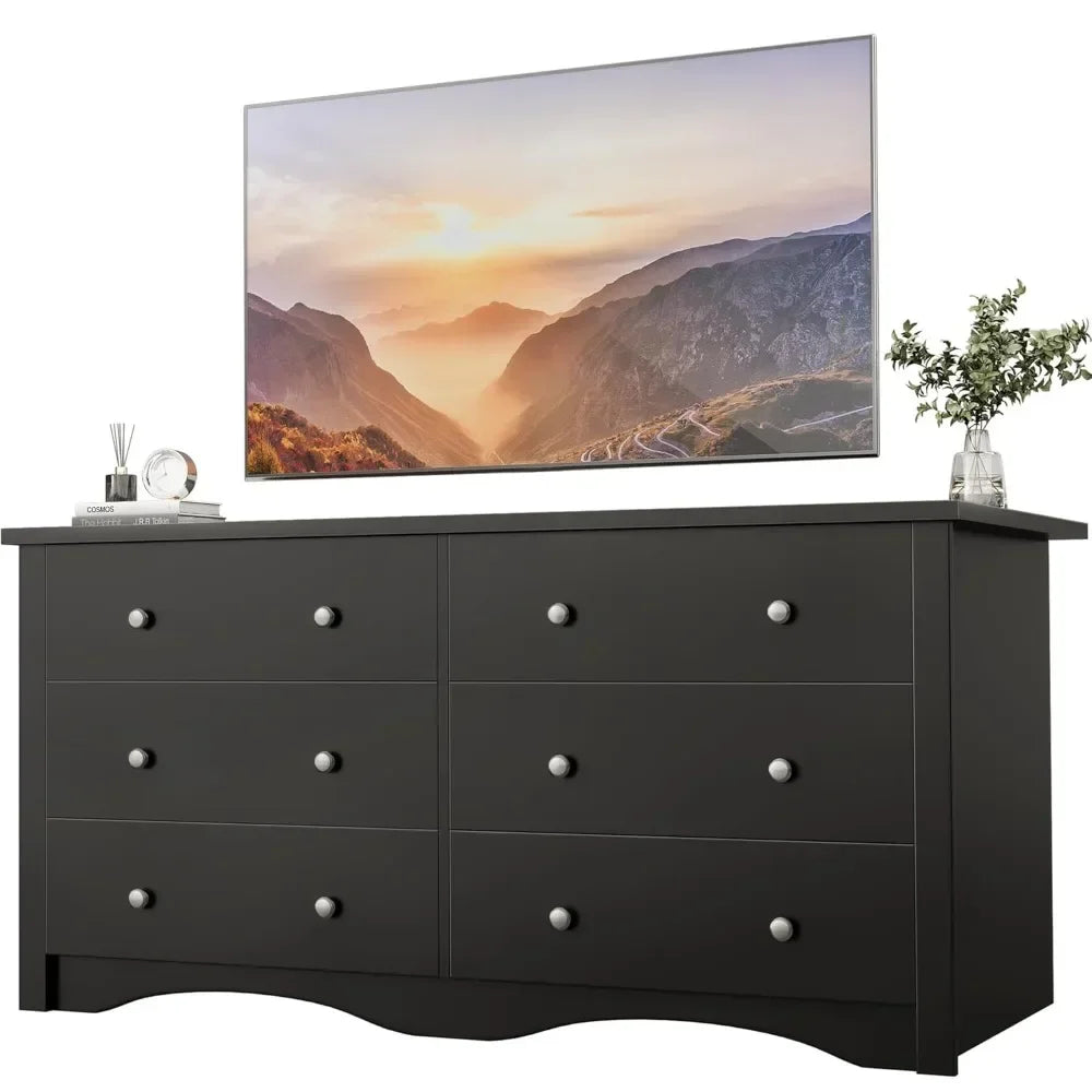6 Drawer Wood Dresser