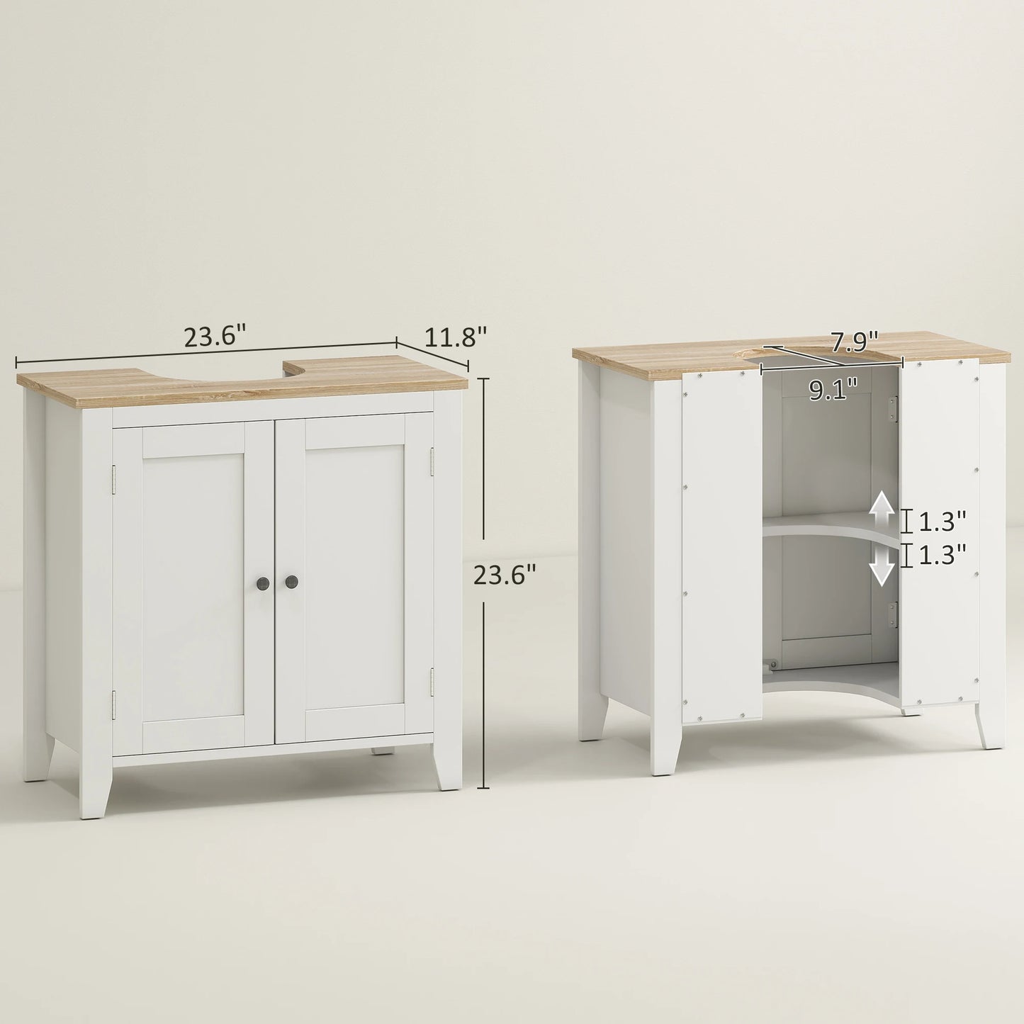 Bathroom Pedestal Sink Storage Cabinet