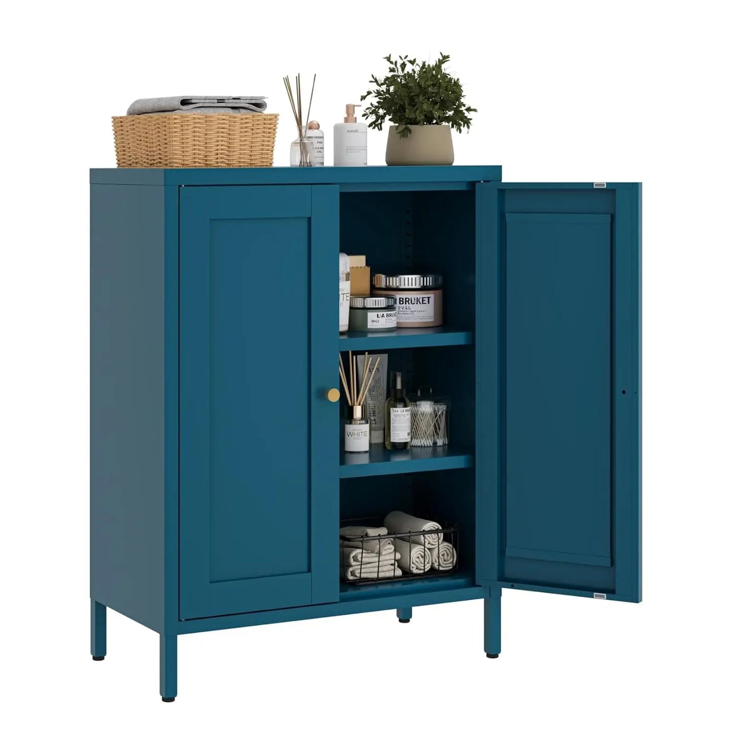 Metal Storage Cabinet with Adjustable Shelves