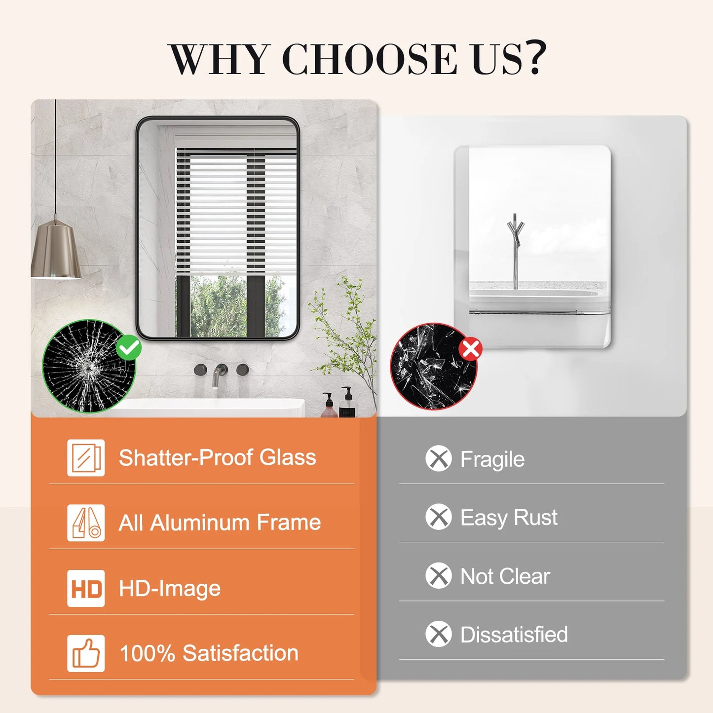 Metal Framed Mirror